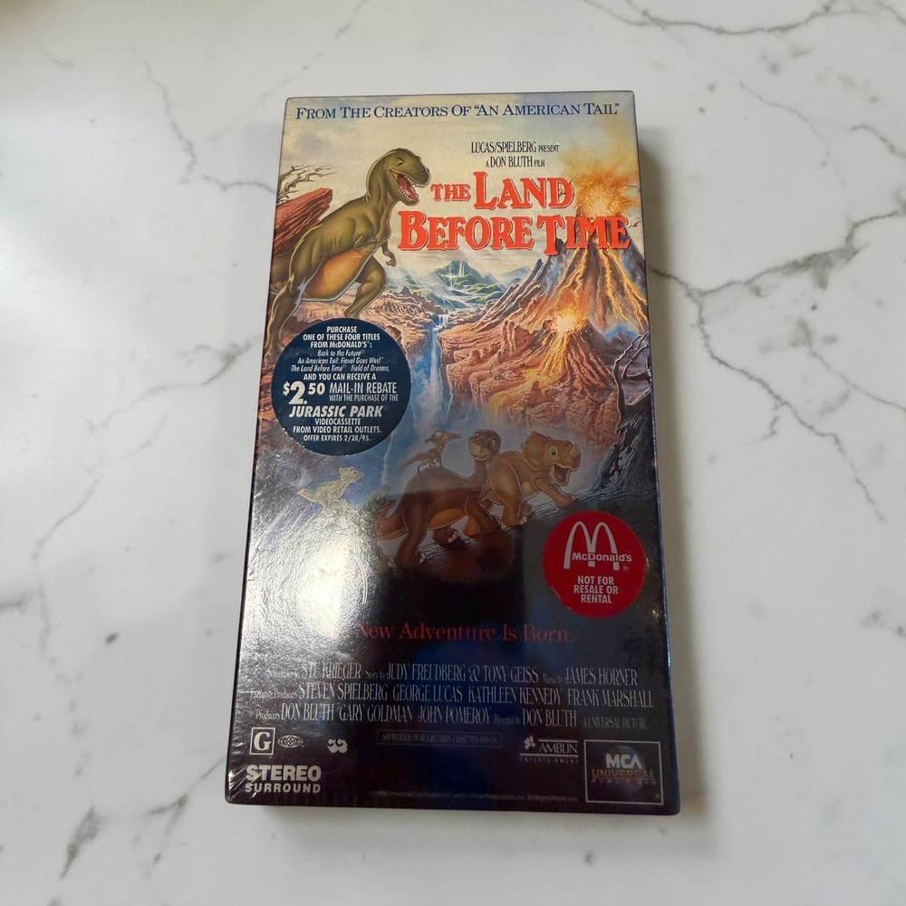 9.8 A+ The Land Before Time VHS Tape Sealed Graded CGC 1994 McDonalds RARE